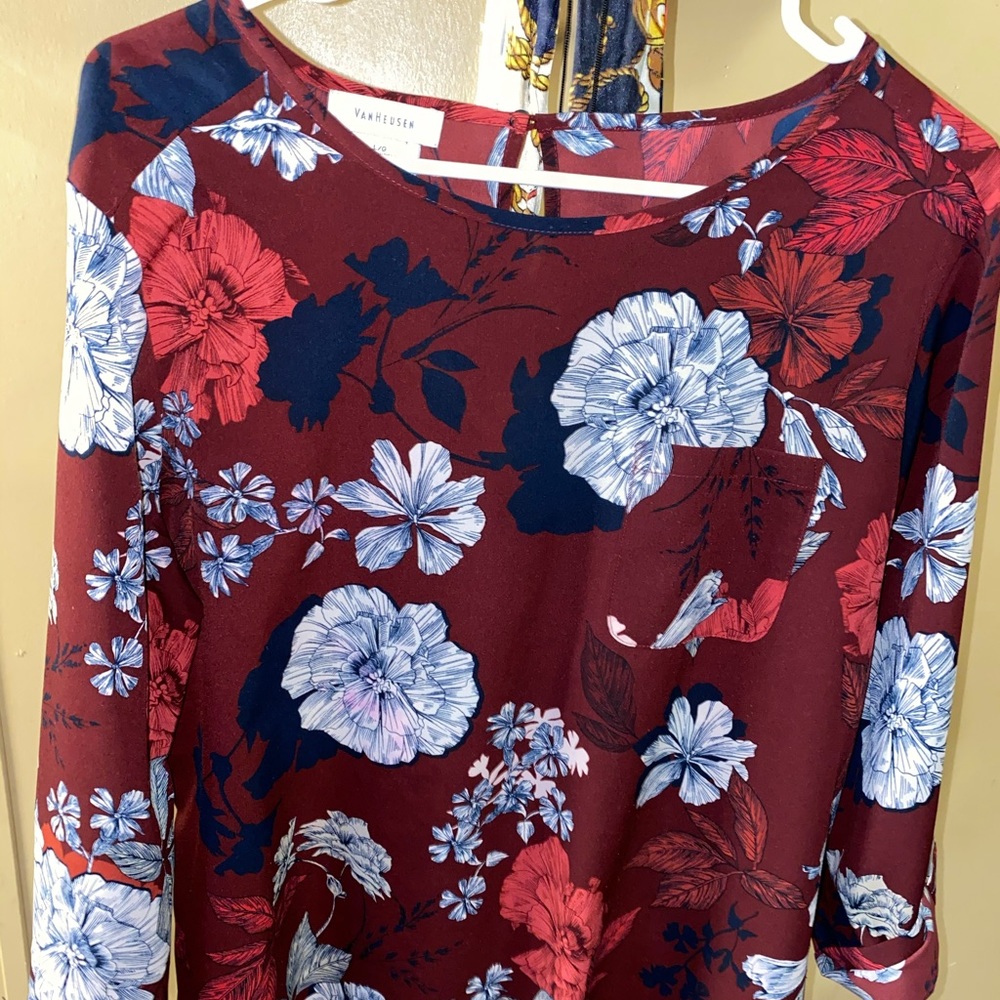 Long Sleeve Floral Blouse